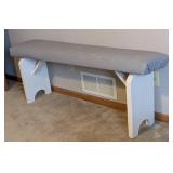 Vinyl Upholstered Wood Bench
