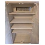 Large Painted White Wood Storage Cabinet