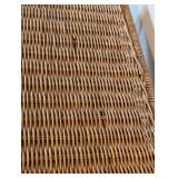 Tiered Rolling Wicker Storage Shelf