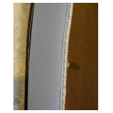 Large Fabric Covered Oval Wall Mirror