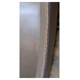 Large Fabric Covered Oval Wall Mirror