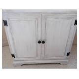 Painted White Wood Storage Cabinet