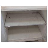 Painted White Wood Storage Cabinet