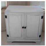 Painted White Wood Storage Cabinet