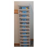 Plastic Storage Container of Scrapbook Stamps