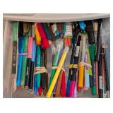 Plastic Storage Container of Scrapbook Stamps