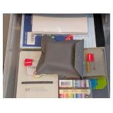 Plastic Storage Container of Scrapbook Stamps