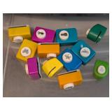 Plastic Storage Container of Scrapbook Stamps