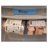 Plastic Storage Container of Scrapbook Stamps