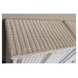 Pair of White Wicker Storage Cabinets