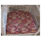 Vintage White Wicker Armchair