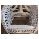 Vintage White Wicker Armchair