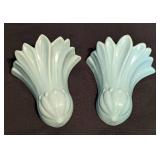 Pair of Ceramic Haeger Pocket Wall Vases