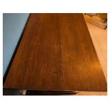 Vintage Oak Arts and Crafts Oak Pedestal Desk / Vintage Oak Mission Style Library Table