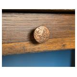 Vintage Oak Arts and Crafts Oak Pedestal Desk / Vintage Oak Mission Style Library Table