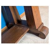 Vintage Oak Arts and Crafts Oak Pedestal Desk / Vintage Oak Mission Style Library Table