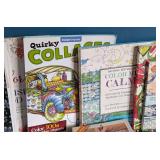 Large Variety of Adult Coloring Books and Markers/Pencils
