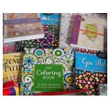 Large Variety of Adult Coloring Books and Markers/Pencils