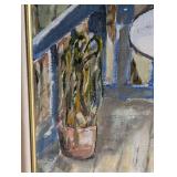 Scenic Tropical Framed Oil Painting