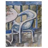 Scenic Tropical Framed Oil Painting