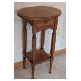 Petite Vintage Wood Accent Table