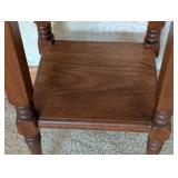 Petite Vintage Wood Accent Table