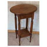 Petite Vintage Wood Accent Table