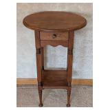 Petite Vintage Wood Accent Table