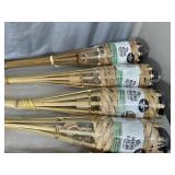 6 New Bamboo Tiki Torches