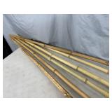 6 New Bamboo Tiki Torches