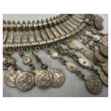 Beautiful Black Laquered & Mother of Pearl Jewelry Box with Contents