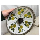 Vintage Hanging Floral Glass Light Fixture