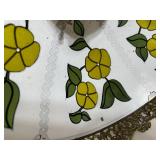 Vintage Hanging Floral Glass Light Fixture