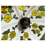 Vintage Hanging Floral Glass Light Fixture