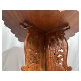 Very Neat Old Wooden Carved Table - Folding