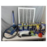 Large Lot of Tile Spacers, Tile Leveling, E-Z Freeze Plumbing Blanket, Large Vent, Etc