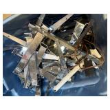 3 Totes of Retail Display Hooks, Slat Wall Hooks, Pegs, Shelf Brackets, Etc