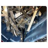 3 Totes of Retail Display Hooks, Slat Wall Hooks, Pegs, Shelf Brackets, Etc