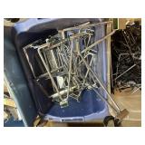 3 Totes of Retail Display Hooks, Slat Wall Hooks, Pegs, Shelf Brackets, Etc