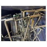 3 Totes of Retail Display Hooks, Slat Wall Hooks, Pegs, Shelf Brackets, Etc