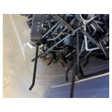 3 Totes of Retail Display Hooks, Slat Wall Hooks, Pegs, Shelf Brackets, Etc