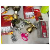 Assorted Hardware, Door Knobs, Smoke Detectors, and More