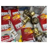 Assorted Hardware, Door Knobs, Smoke Detectors, and More