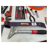 Bucket of Hand Tools, Hardware, Clamps, and More