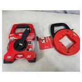 New Milwaukee 100 ft Tape Measure and 25 ft Fish Tape