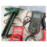 Assorted Tools, Hammers, Electrical Meter, Socket Trays, and More