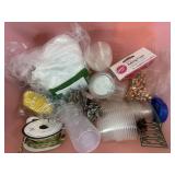 Tote with Crafts, Ribbon, Greeting Cards, Holiday Decorations, and More