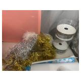 Tote with Crafts, Ribbon, Greeting Cards, Holiday Decorations, and More