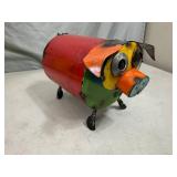 Recycled Metal Art Pig