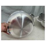 2 New Aluminum Caldero Pans with Glass Lids